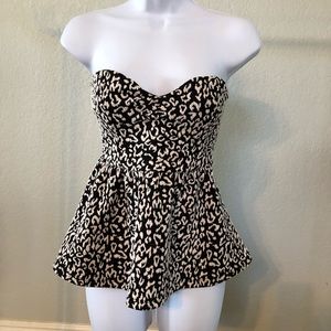 Urban Outfitters print strapless top